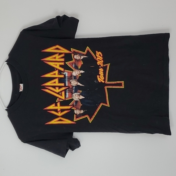 Def Leopard Other - Def Leopard small black 2015 Canada tour short sleeve shirt